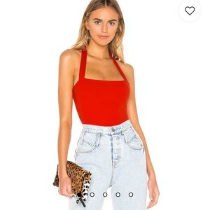 Superdown red bodysuit